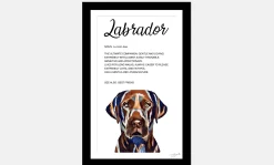 Labrador Dog - Definition Quote - Framed Artwork.