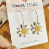Large Daisy Hoops (NEW)