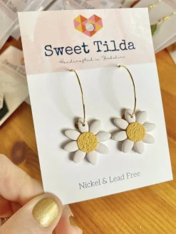 Large Daisy Hoops (NEW)