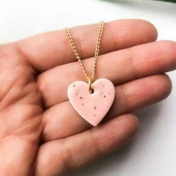 Large Speckled Pink Necklace