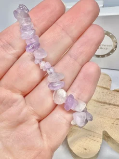 Lavender amethyst chip bracelet