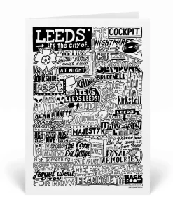 Leeds Landmarks Greeting | Music Fan Gift Idea | Art & Soul