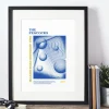 Leeds Utd Art Print PSYCHEDELIC Design in White