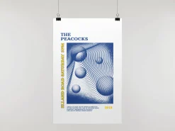 Leeds Utd Art Print PSYCHEDELIC Design in White