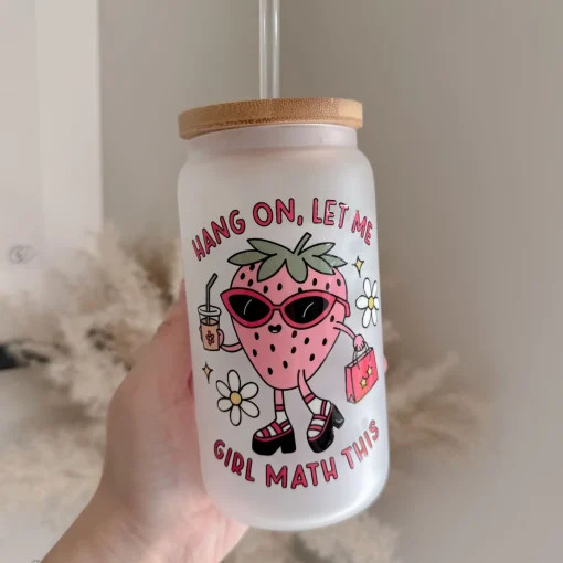 Let Me Girl Math This 16oz Glass Can