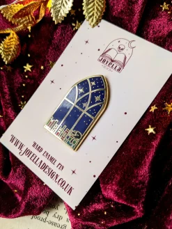 Library Window Enamel Pin