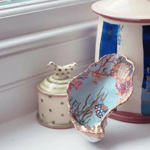 Light coral Oyster | Unique Beach Decor | Art & Soul
