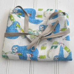 Linen Children's Apron - Sloth Print