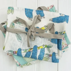 Linen Children's Apron - Sloth Print