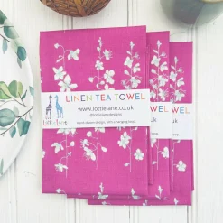 Linen Tea Towel - Blossom