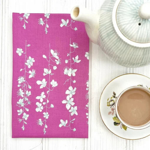 Linen Tea Towel - Blossom