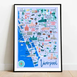 Liverpool Map Art Print