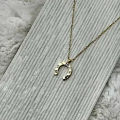 Lucky You Horse Shoe Candy Stone Necklace
