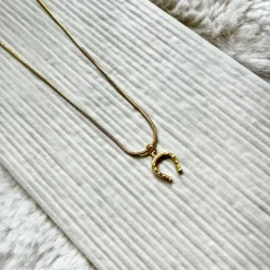 Lucky You Horse Shoe Candy Stone Necklace