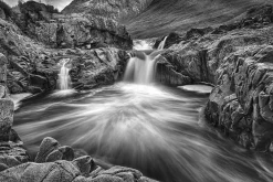 Magical waterfall (b/w)