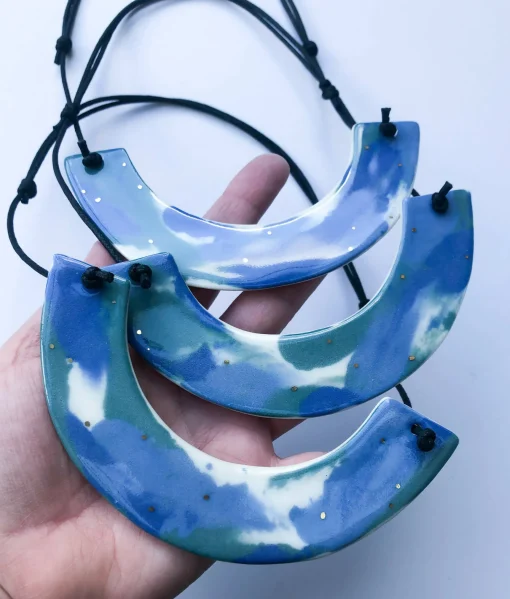 Marbled Statement Necklace