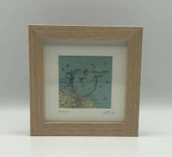 Mermouse - Original Pen Drawing on Vintage Map ( WHITBY)