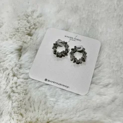 Midi Bubble Silver Hoop Earrings