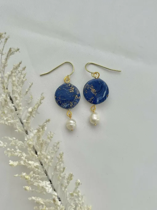 Midnight Sky No. 4 - Handmade Polymer Clay Earrings