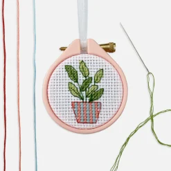 Mini Stripe Plant Cross Stitch Kit