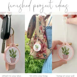 Mini Stripe Plant Cross Stitch Kit