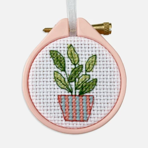 Mini Stripe Plant Cross Stitch Kit