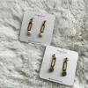 Minimalistic Oval and Clay Earrings