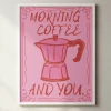 Morning Coffee and You FRAMED PRINT