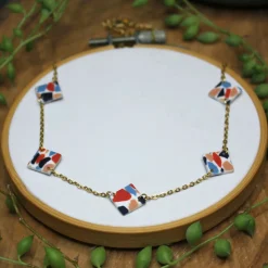 Mosaic Square Bead Necklace