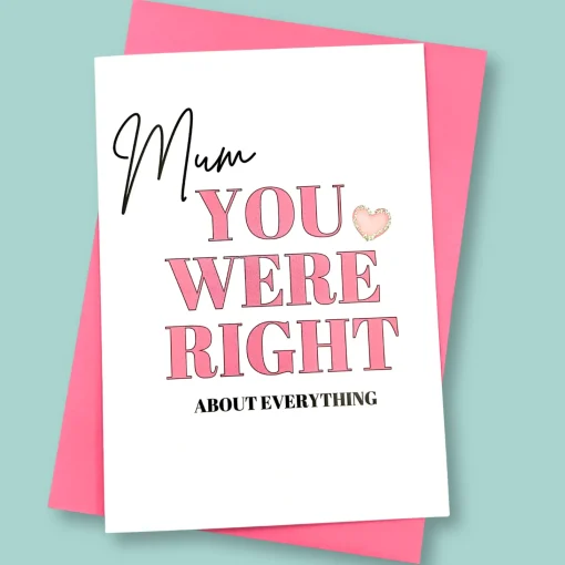 Mothers Day Card - You were right