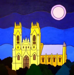 Mounted print - Moon over Minster, Beverley