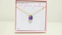 Multicolour Drop 3D Gold Plated Necklace
