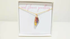 Multicolour Geometric Crystal 3D Gold Plated Necklace