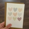 Multicoloured Hearts Card