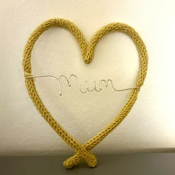 Mum Heart Shaped Wire Decoration