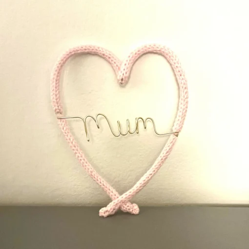 Mum Heart Shaped Wire Decoration
