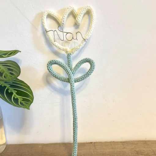 Mum Tulip Shaped Wire Decoration