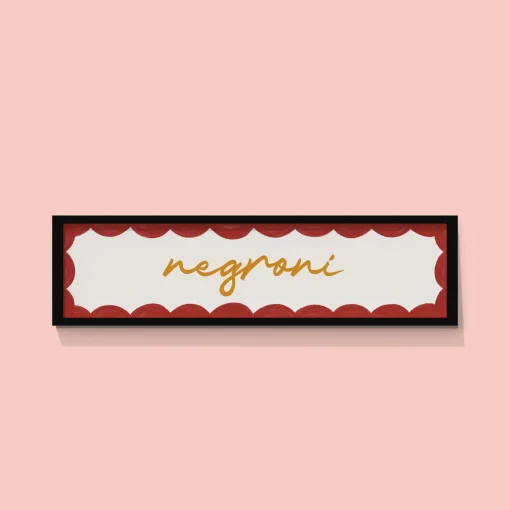 Negroni Gold Framed Cocktail Print