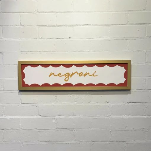 Negroni Gold Framed Cocktail Print