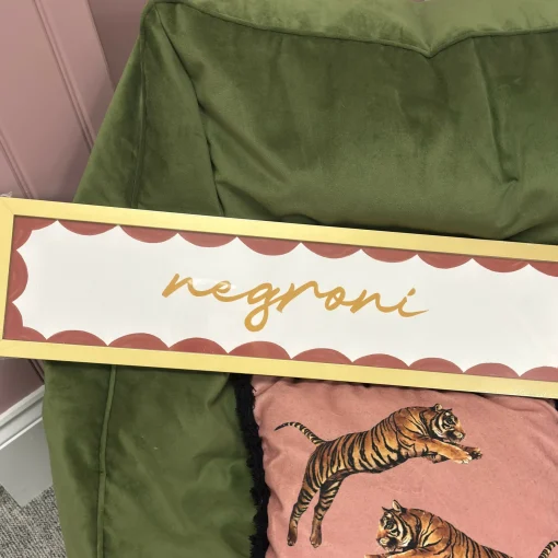 Negroni Gold Framed Cocktail Print
