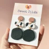 Neutral Terrazzo Statement Earrings