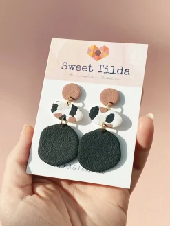 Neutral Terrazzo Statement Earrings