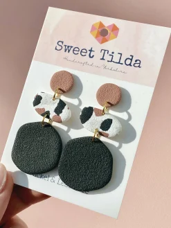 Neutral Terrazzo Statement Earrings