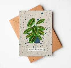 New Home Card with Houseplant