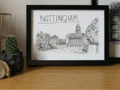 Nottingham Skyline Art Print