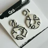 Ophelia / Statement earrings / Granite Speckle