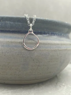 Organic Circle Silver Pendant