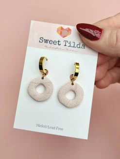 Organic Shaped Huggie Hoop Earrings