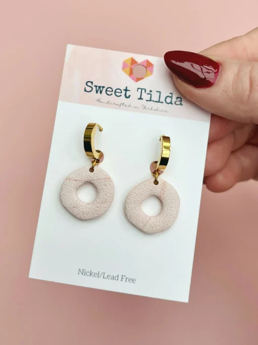 Organic Shaped Huggie Hoop Earrings