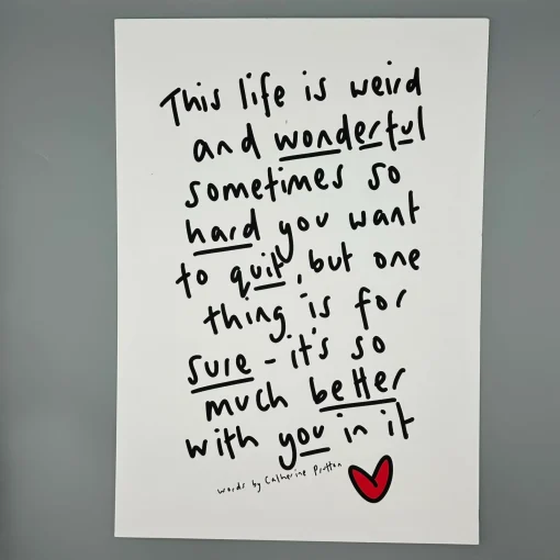 Original Poem - Multiple Designs (A3 Unframed Print)